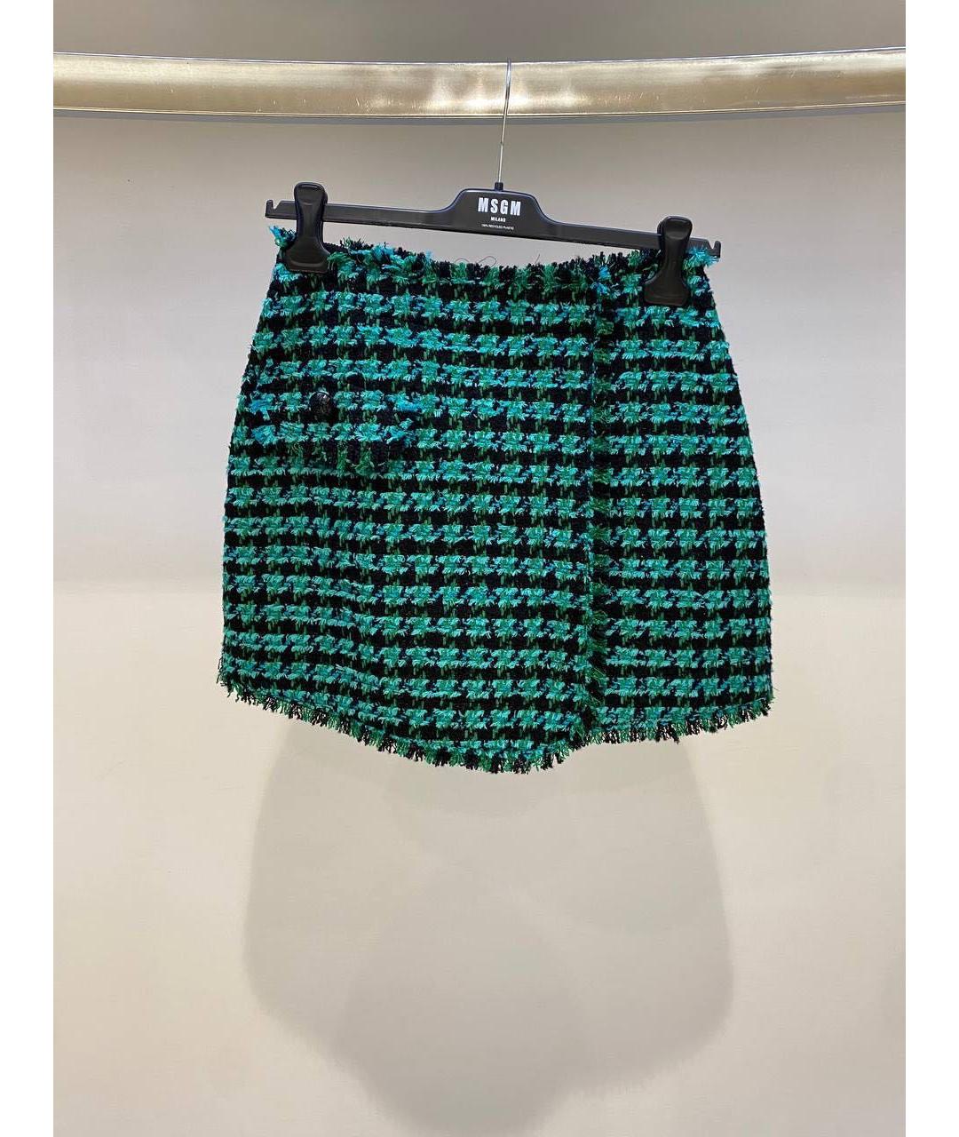 MSGM Зеленая юбка мини, фото 3