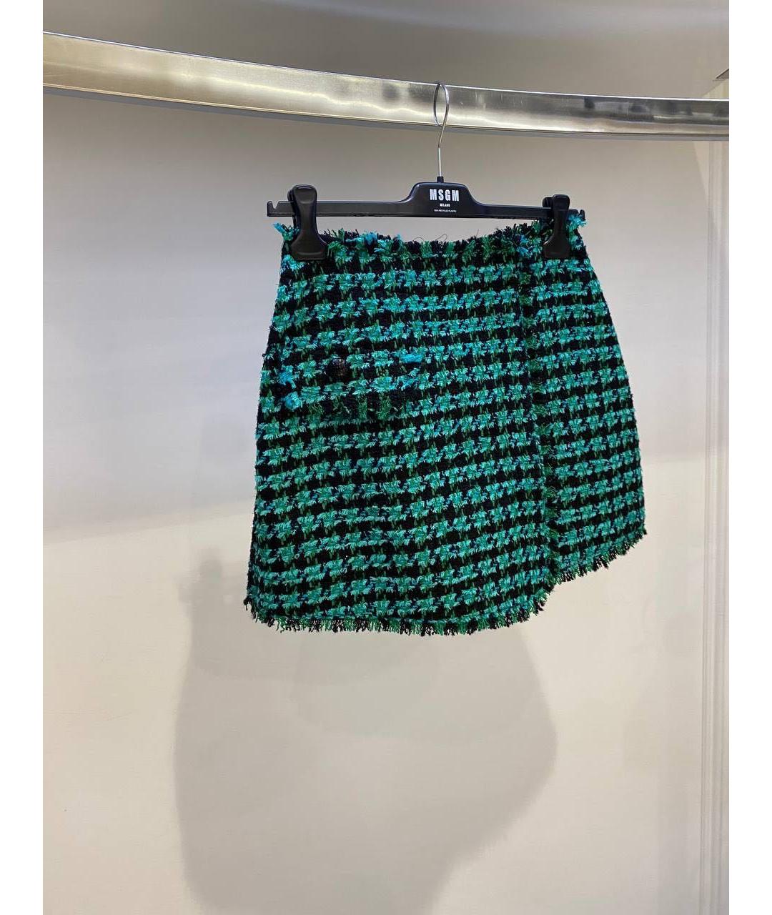 MSGM Зеленая юбка мини, фото 2