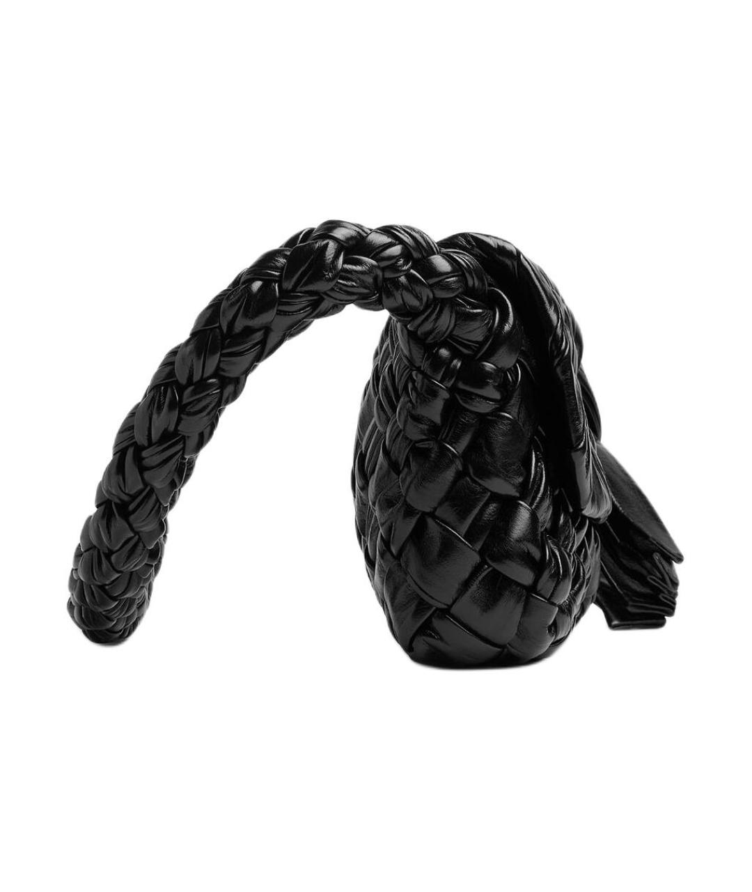 BOTTEGA VENETA Черная кожаная сумка через плечо, фото 2