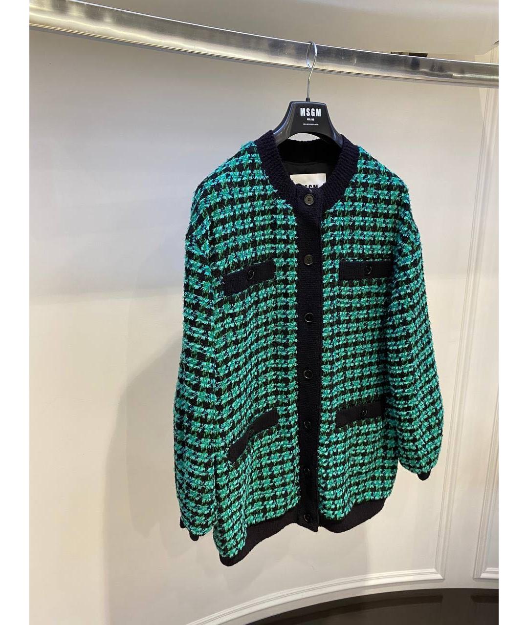 MSGM Зеленый кардиган, фото 3