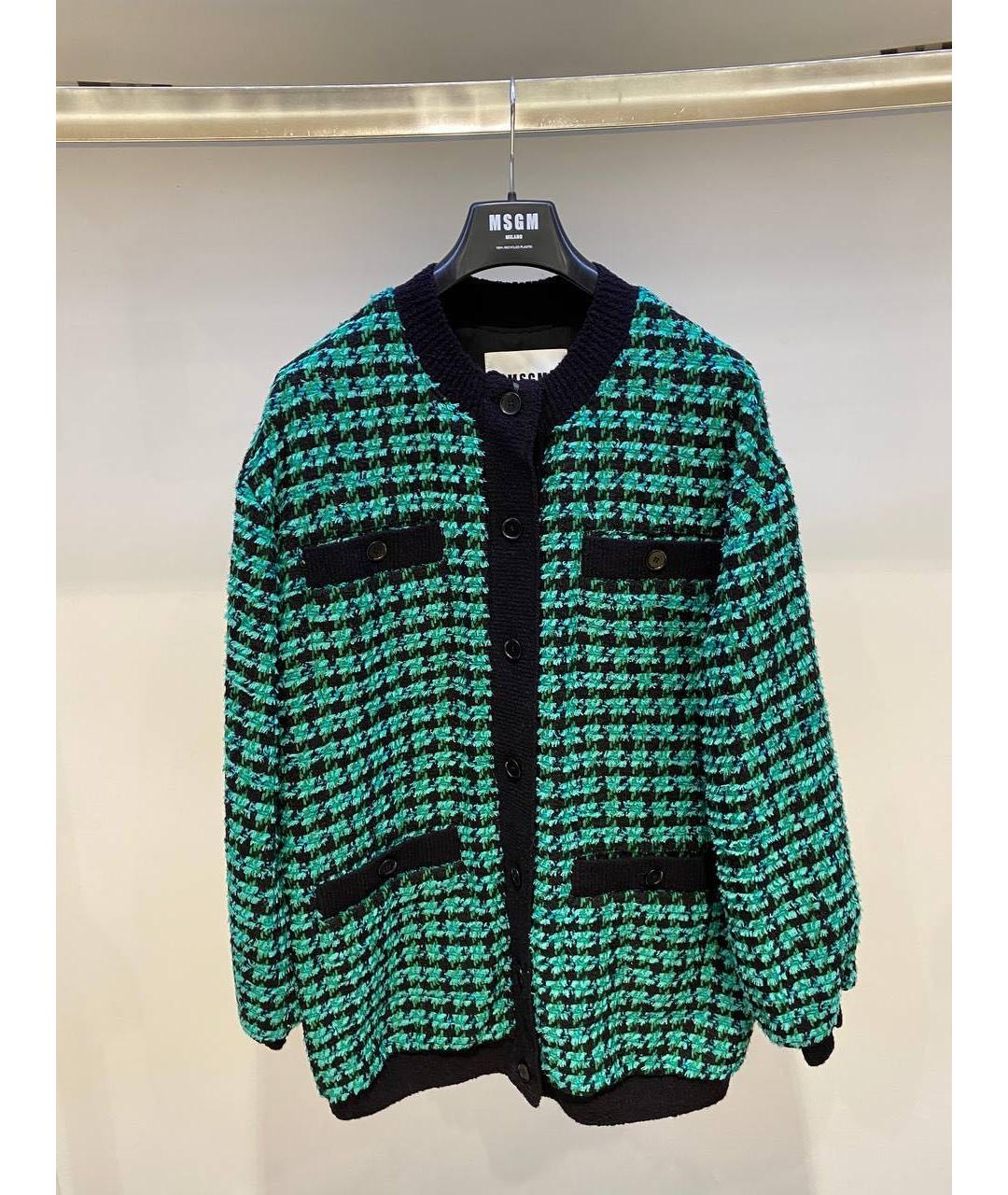 MSGM Зеленый кардиган, фото 2