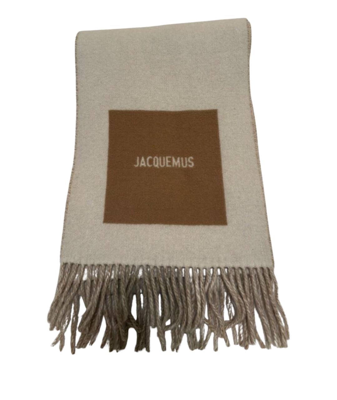 JACQUEMUS Бежевый шерстяной шарф, фото 1