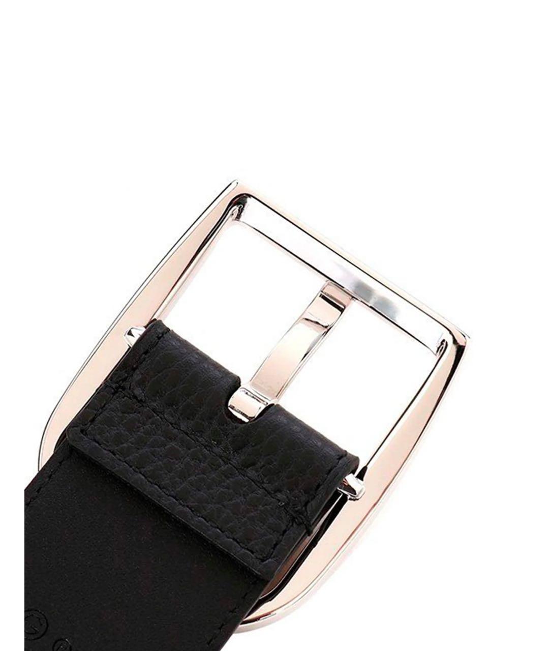 GUCCI Черный кожаный ремень, фото 4