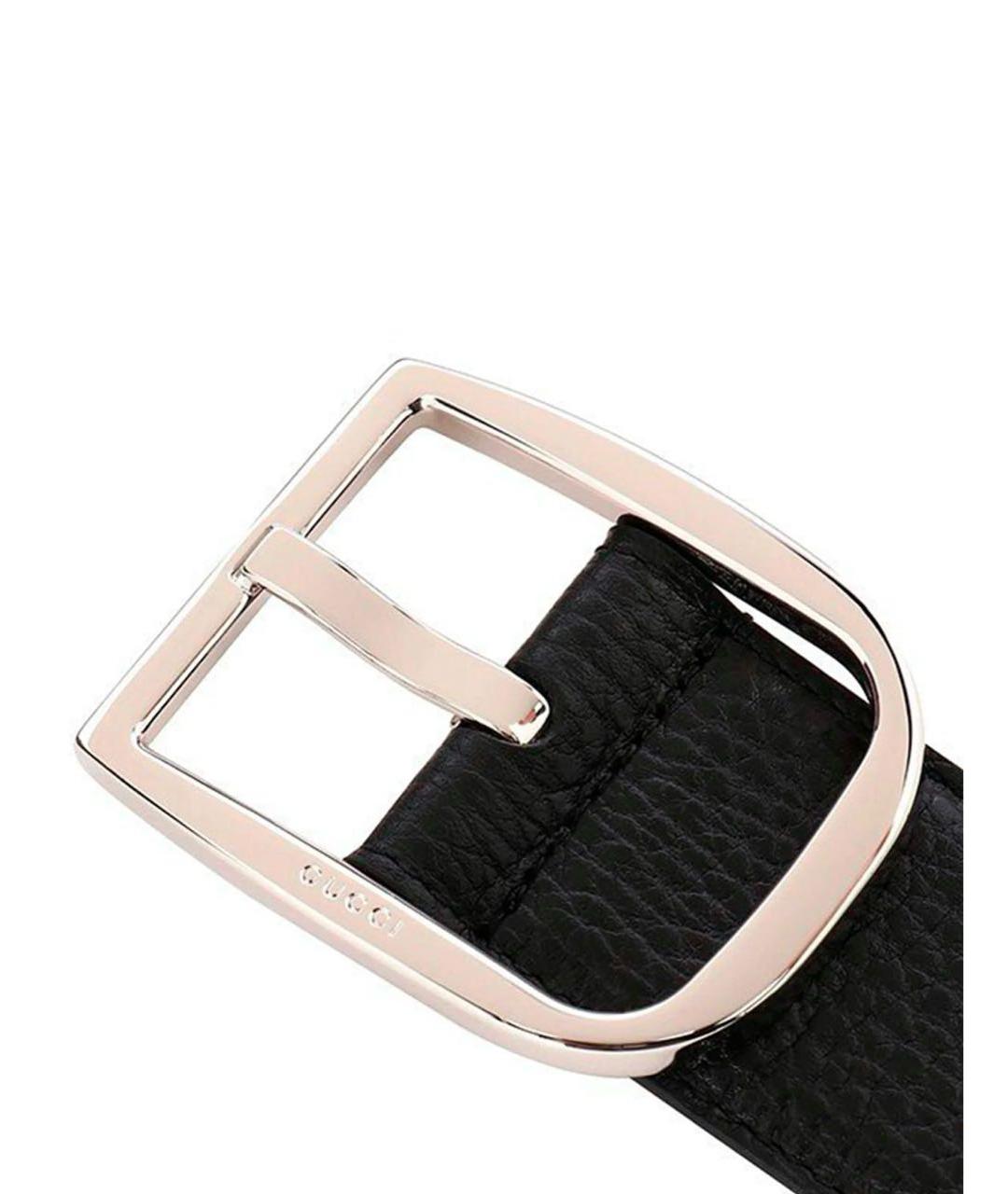 GUCCI Черный кожаный ремень, фото 3
