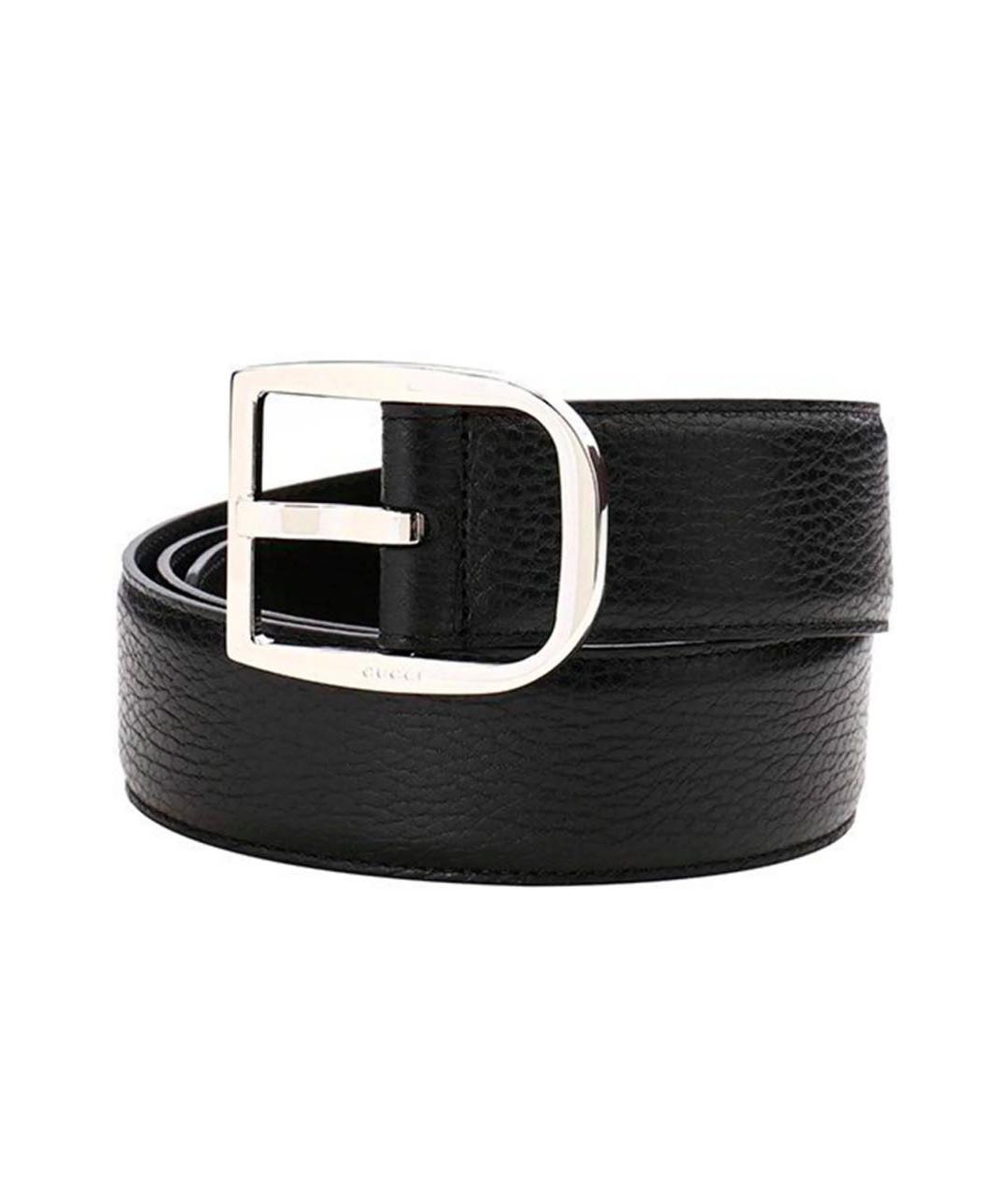 GUCCI Черный кожаный ремень, фото 1