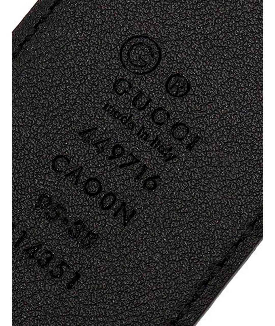 GUCCI Черный кожаный ремень, фото 5