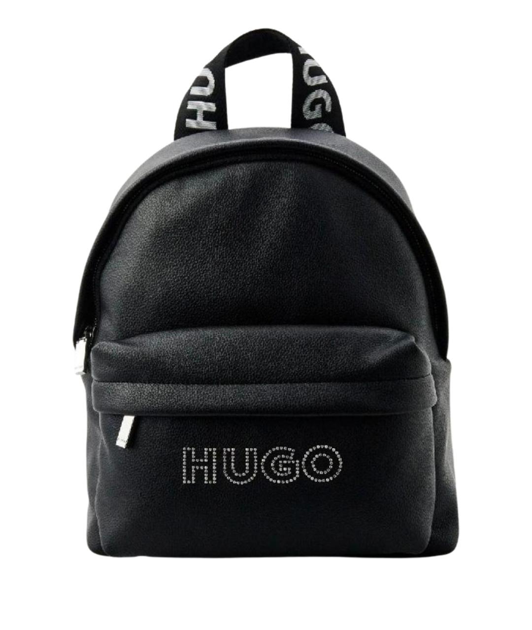 HUGO Черный рюкзак из искусственной кожи, фото 1