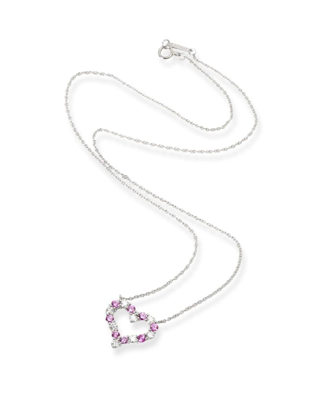 TIFFANY&CO Розовая подвеска из белого золота, фото 2