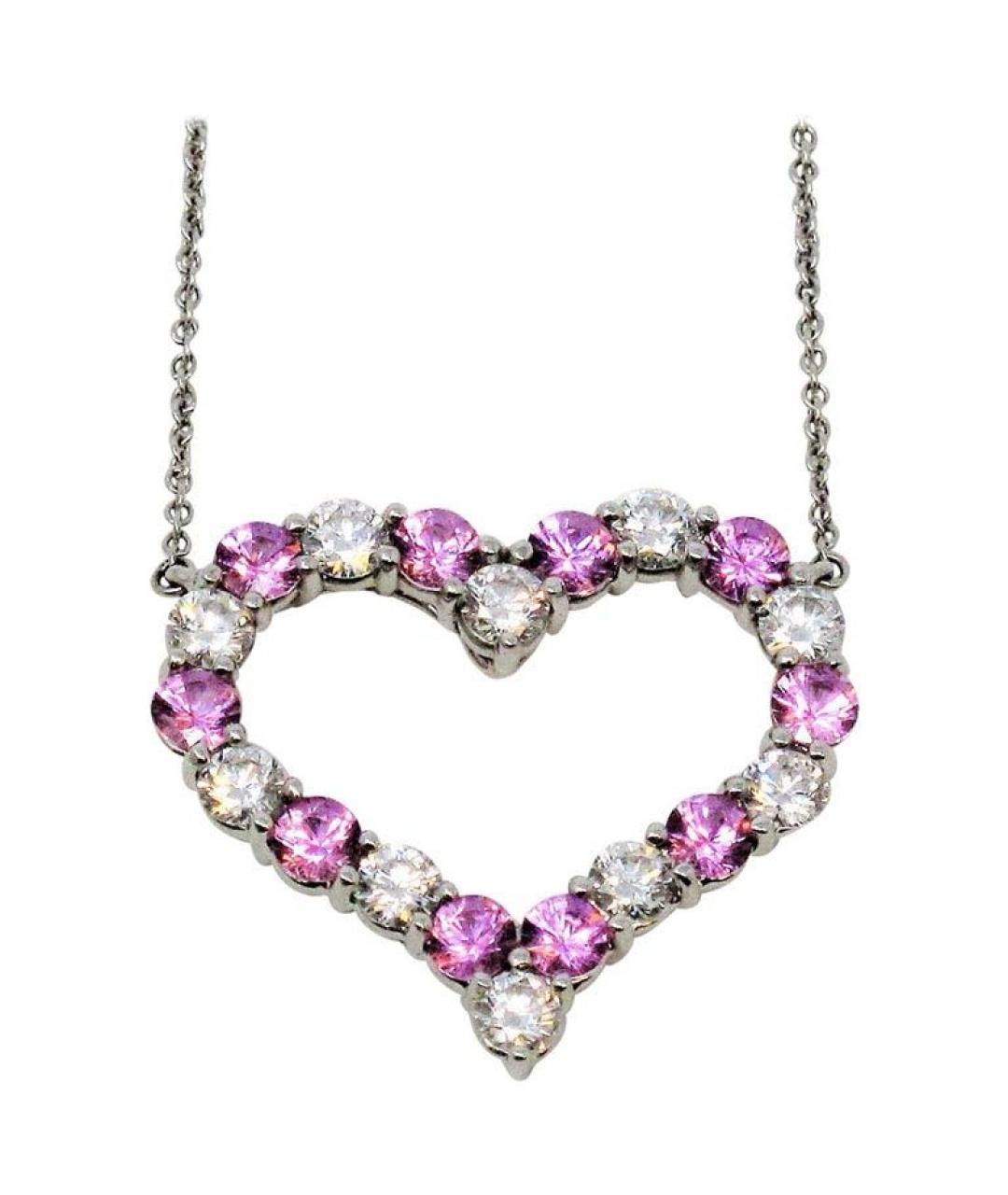 TIFFANY&CO Розовая подвеска из белого золота, фото 3