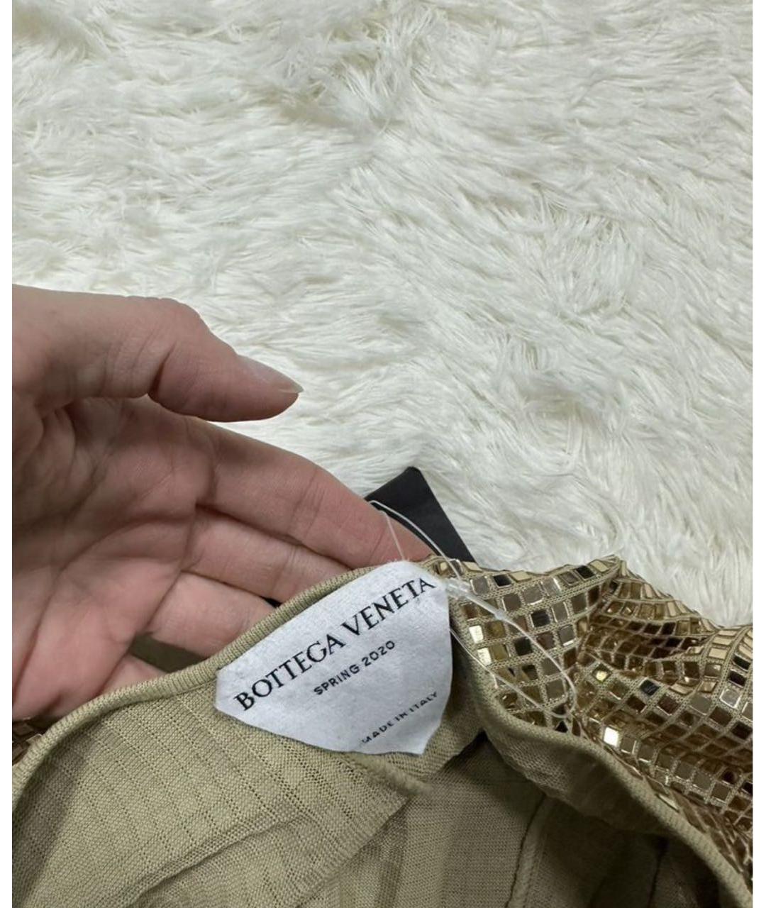 BOTTEGA VENETA Золотое вечернее платье, фото 5