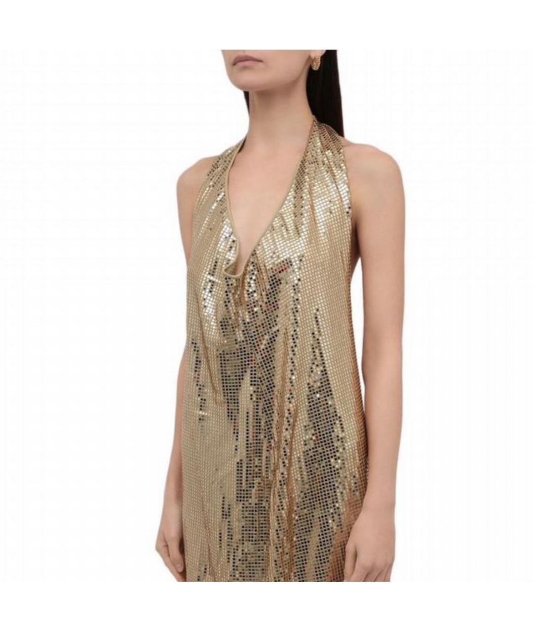 BOTTEGA VENETA Золотое вечернее платье, фото 2