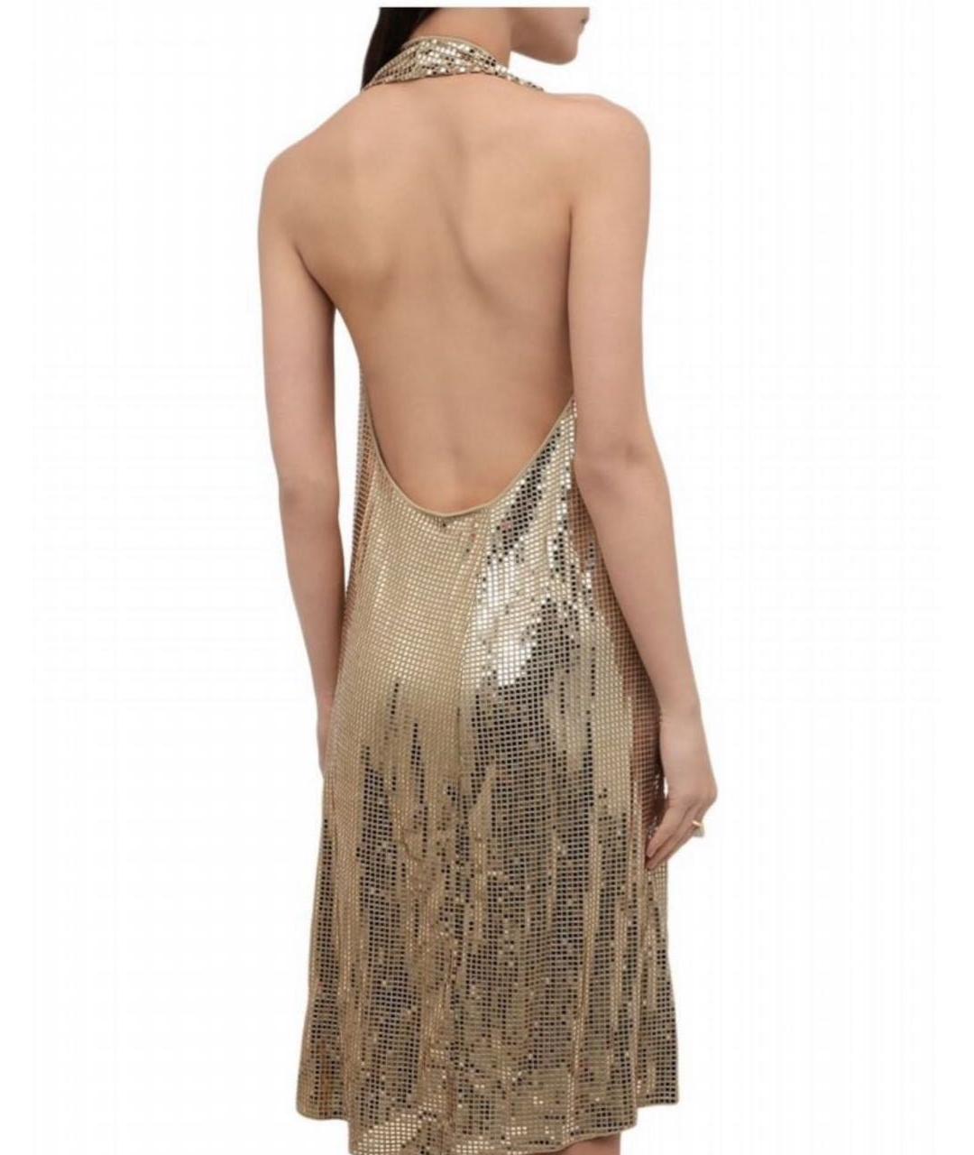 BOTTEGA VENETA Золотое вечернее платье, фото 3