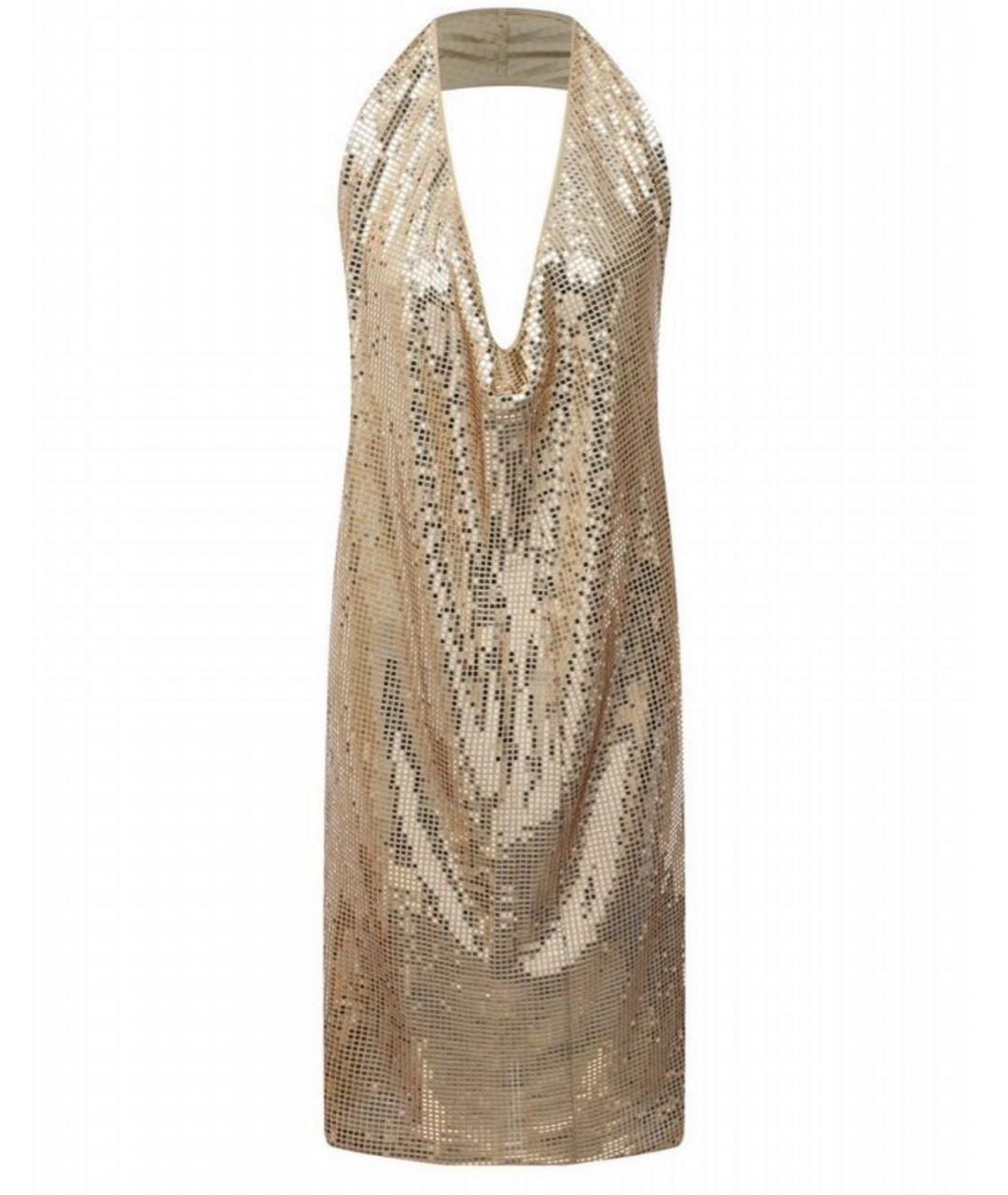 BOTTEGA VENETA Золотое вечернее платье, фото 7