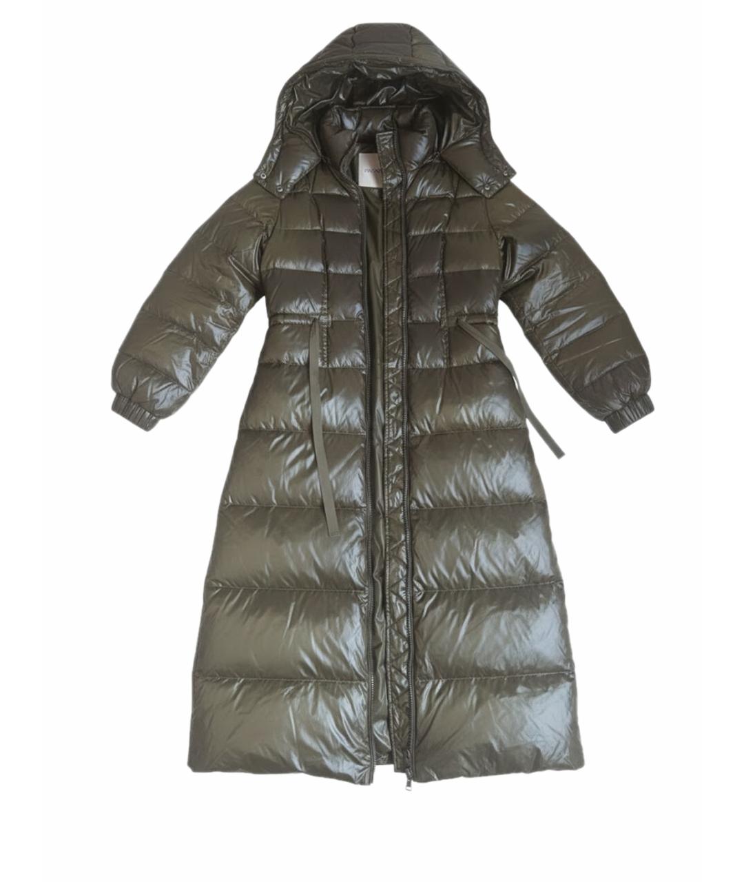 TWIN-SET Зеленый полиэстеровый пуховик, фото 1