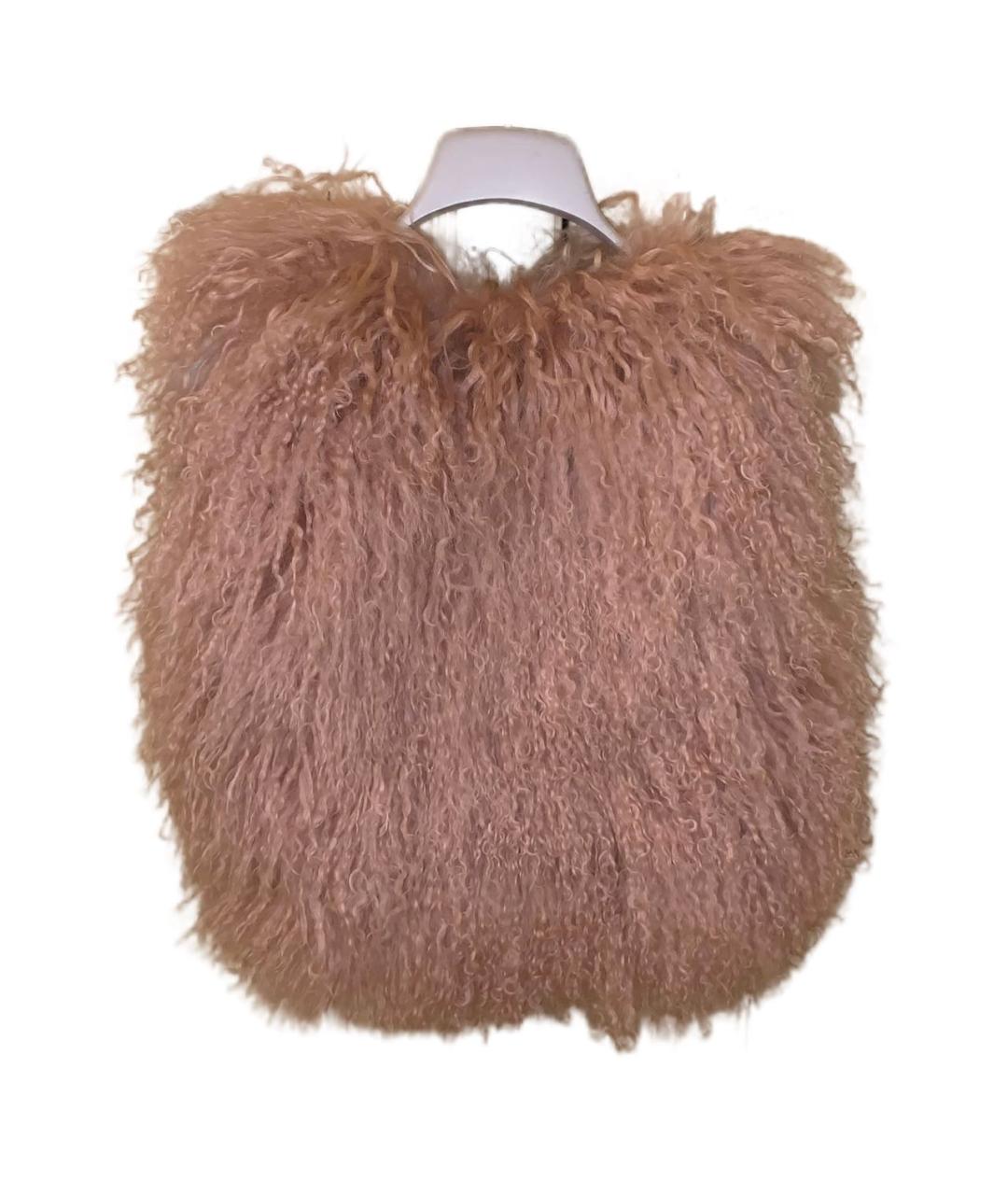 BONPOINT Розовый меховой жакет / жилет, фото 2