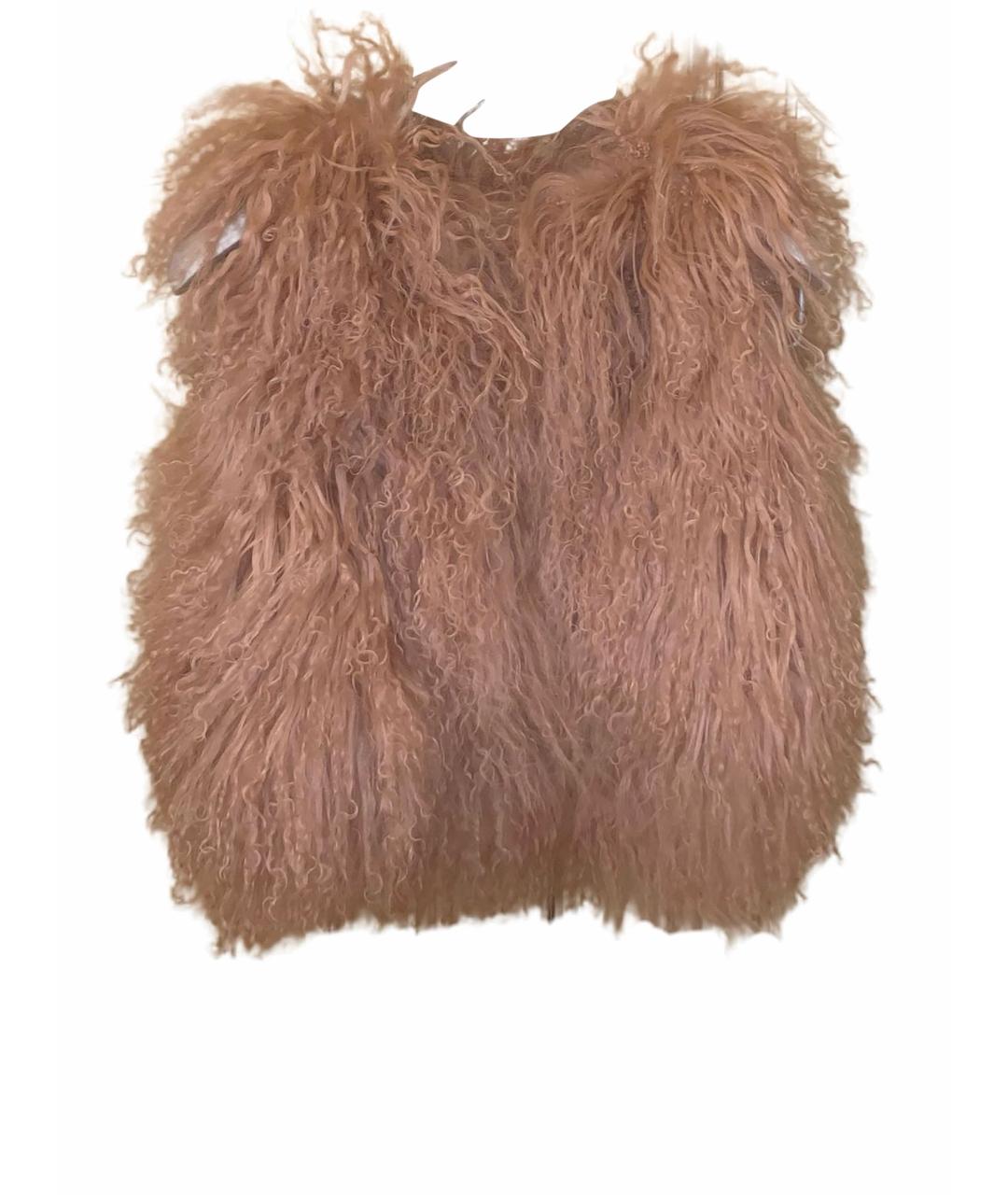 BONPOINT Розовый меховой жакет / жилет, фото 1