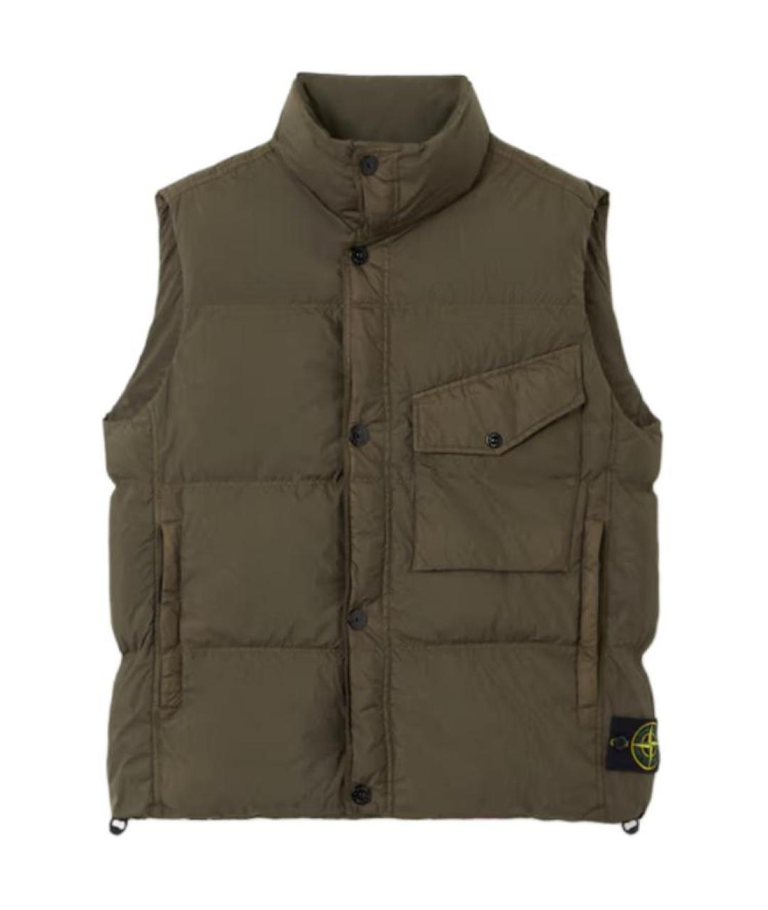 STONE ISLAND Зеленый жилет, фото 1
