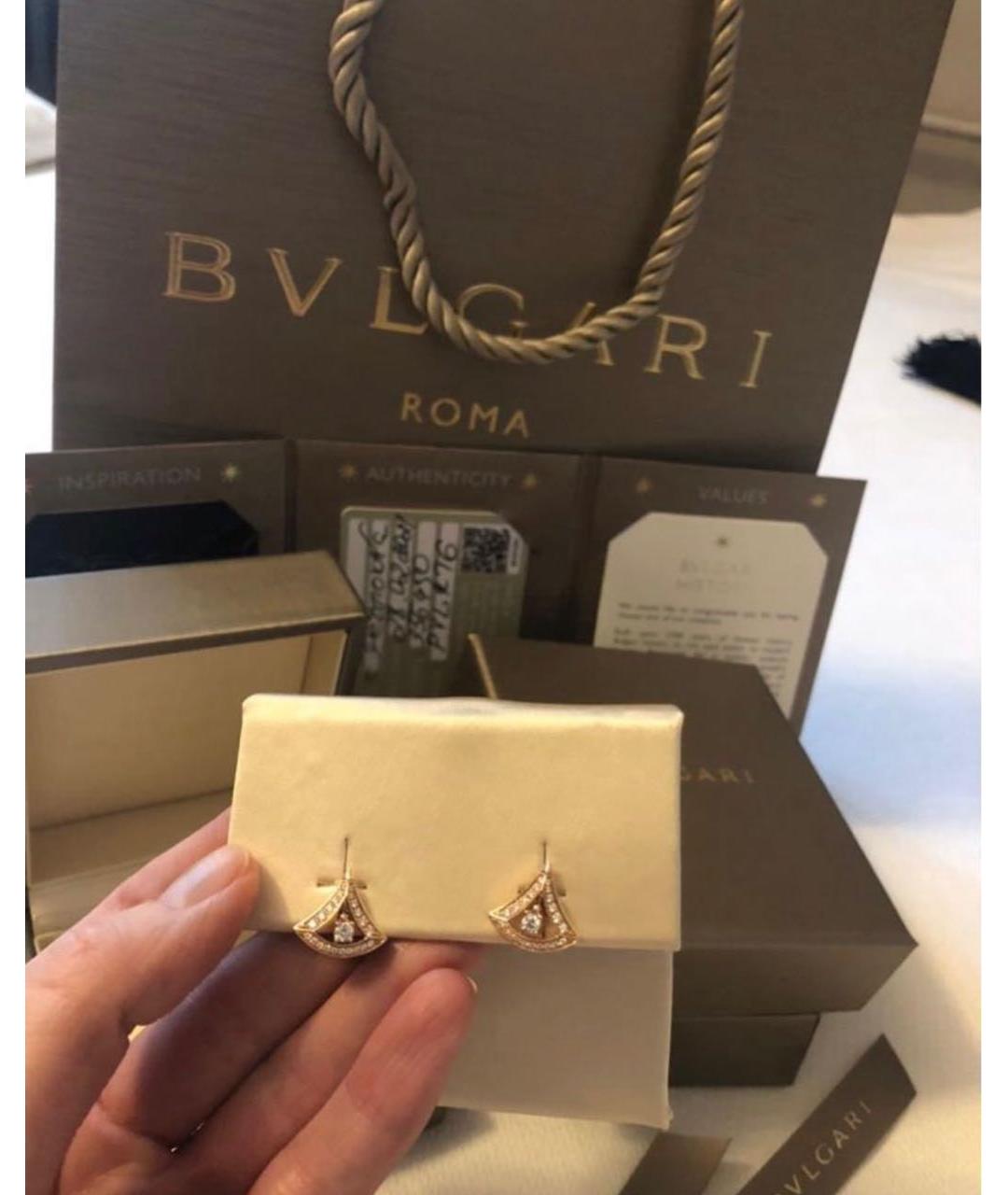 BVLGARI Золотые серьги из желтого золота, фото 3