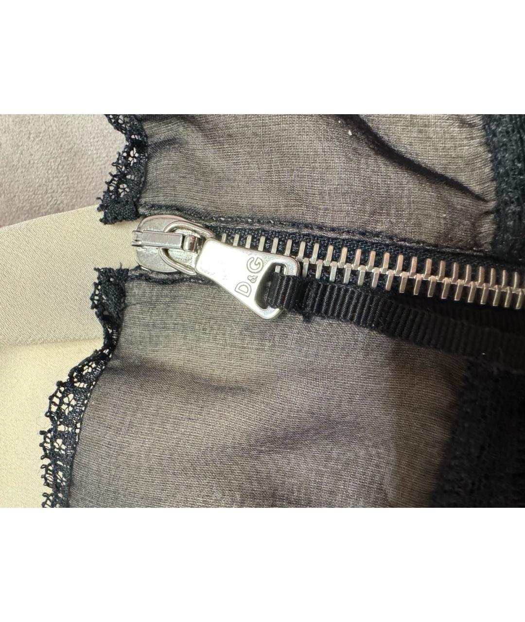 DOLCE&GABBANA Черная шелковая майка, фото 4