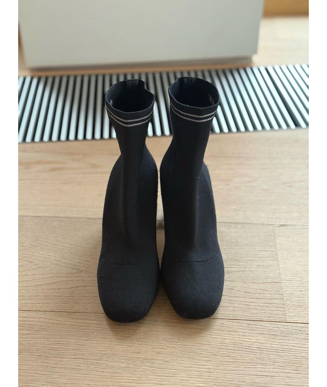 MIU MIU Черные текстильные ботильоны, фото 3