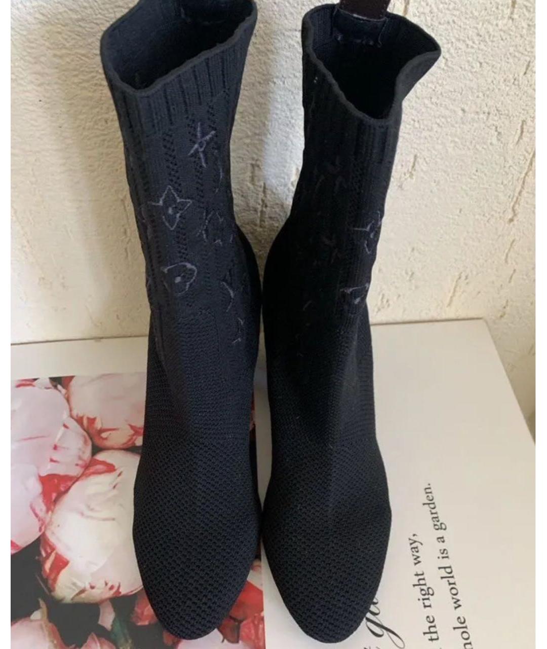 LOUIS VUITTON Черные ботильоны, фото 3