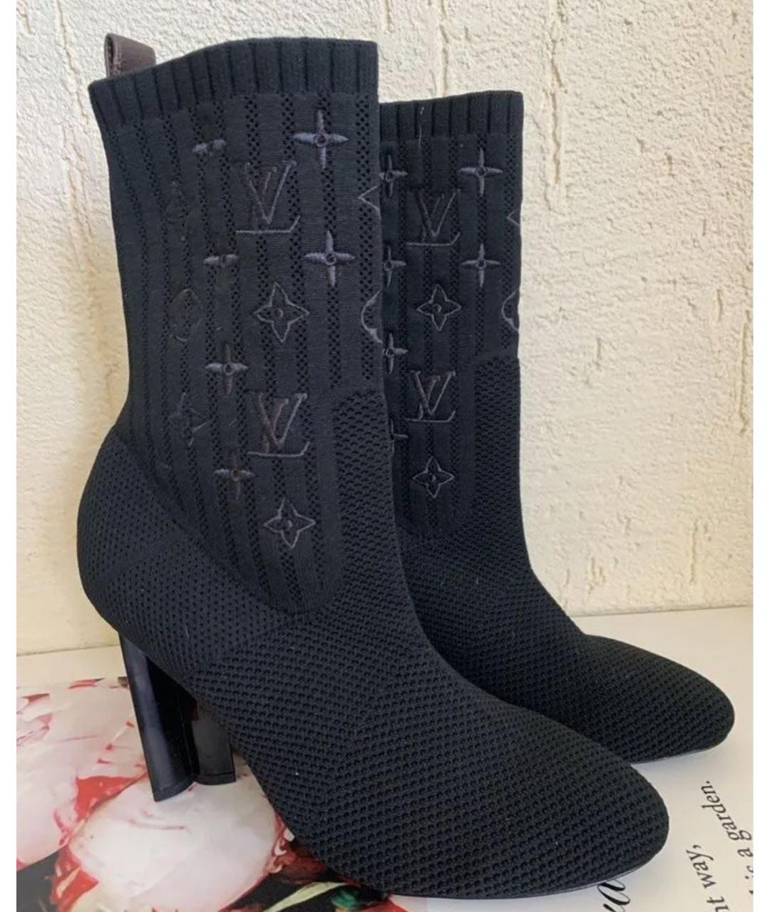 LOUIS VUITTON Черные ботильоны, фото 6