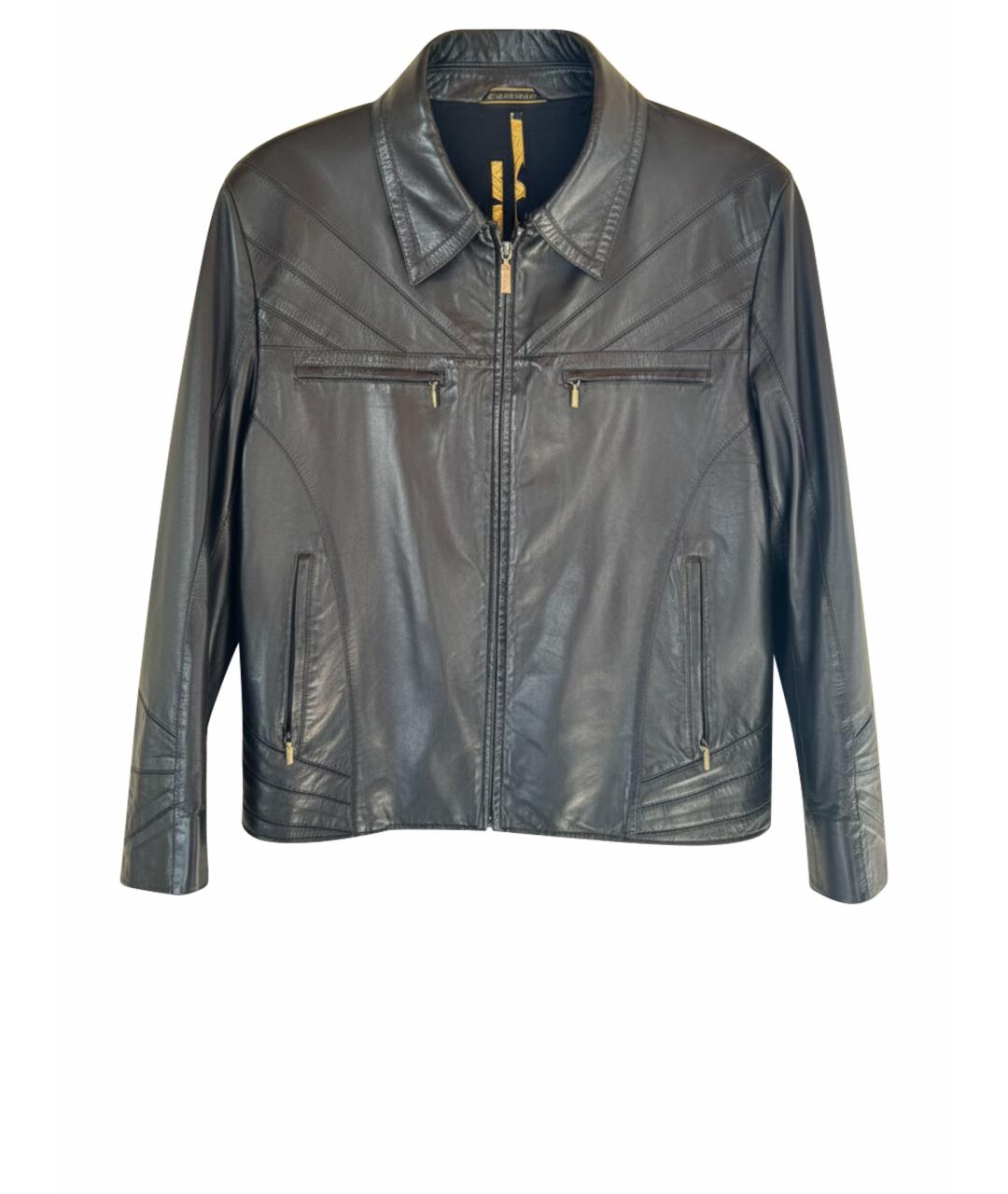 ZILLI Черная кожаная куртка, фото 1