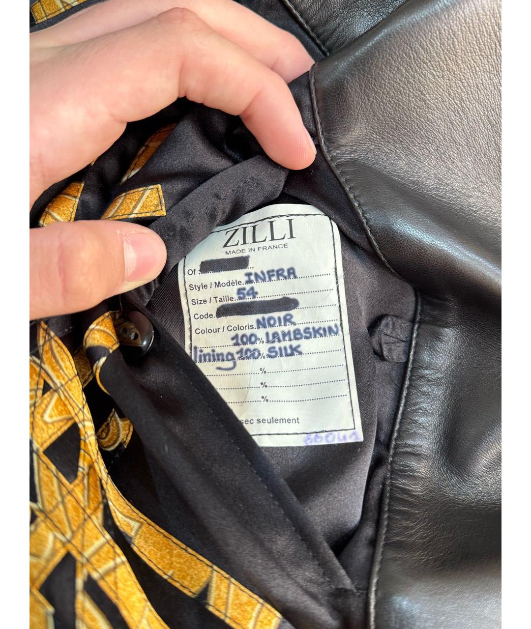ZILLI Черная кожаная куртка, фото 6