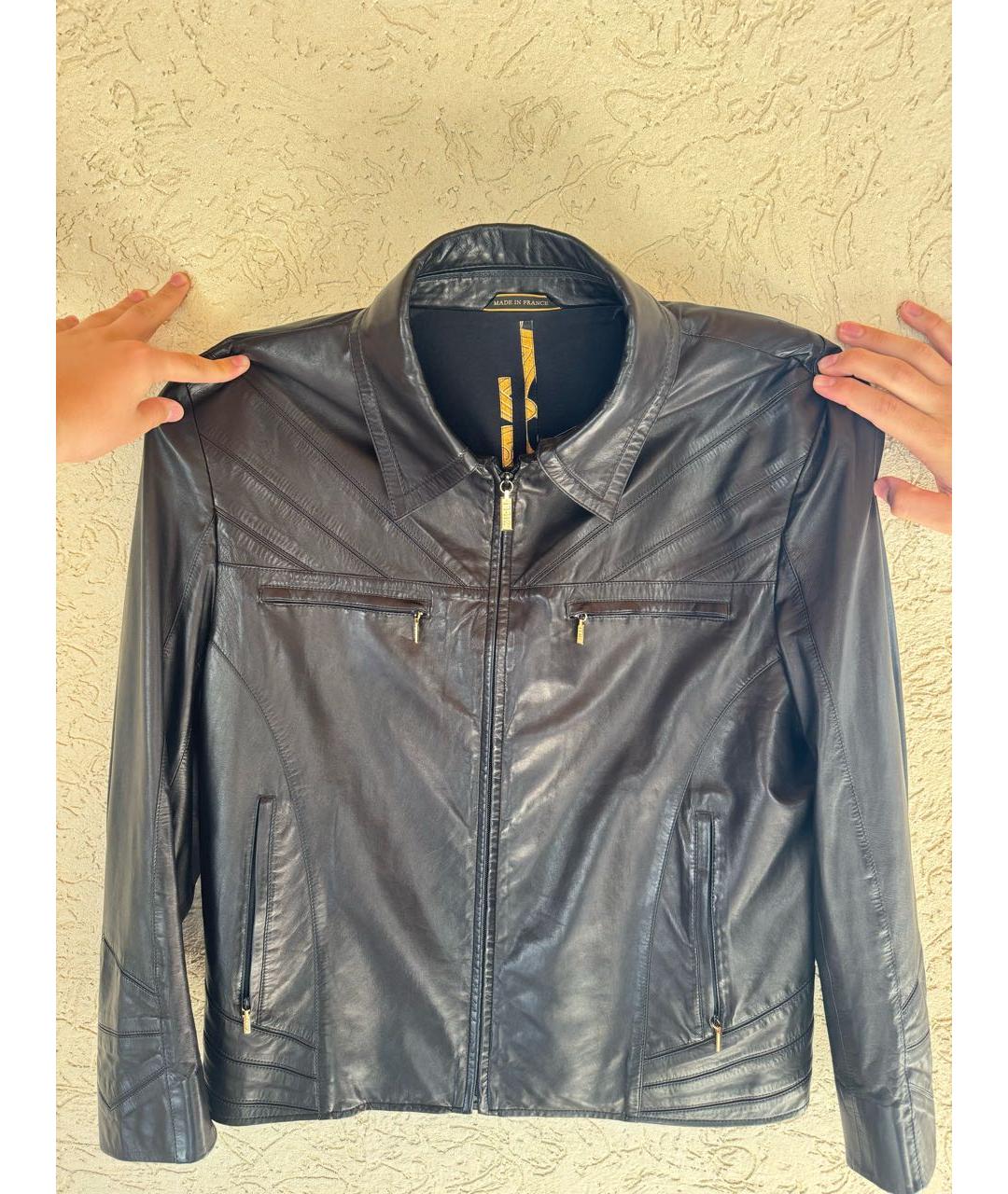 ZILLI Черная кожаная куртка, фото 9