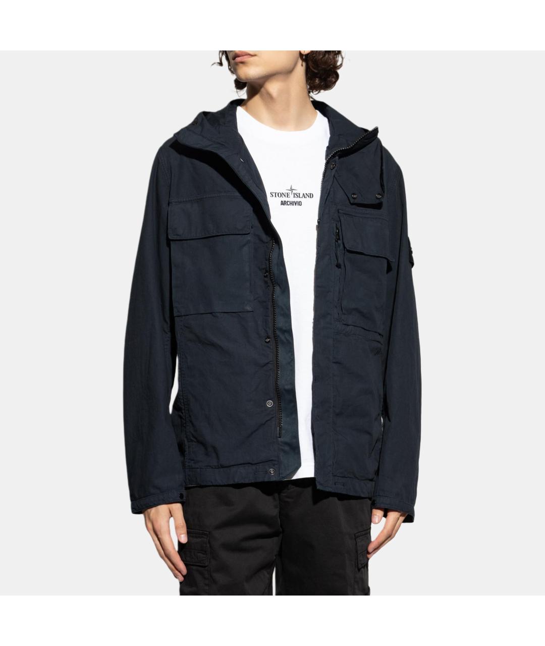 STONE ISLAND Темно-синяя куртка, фото 2