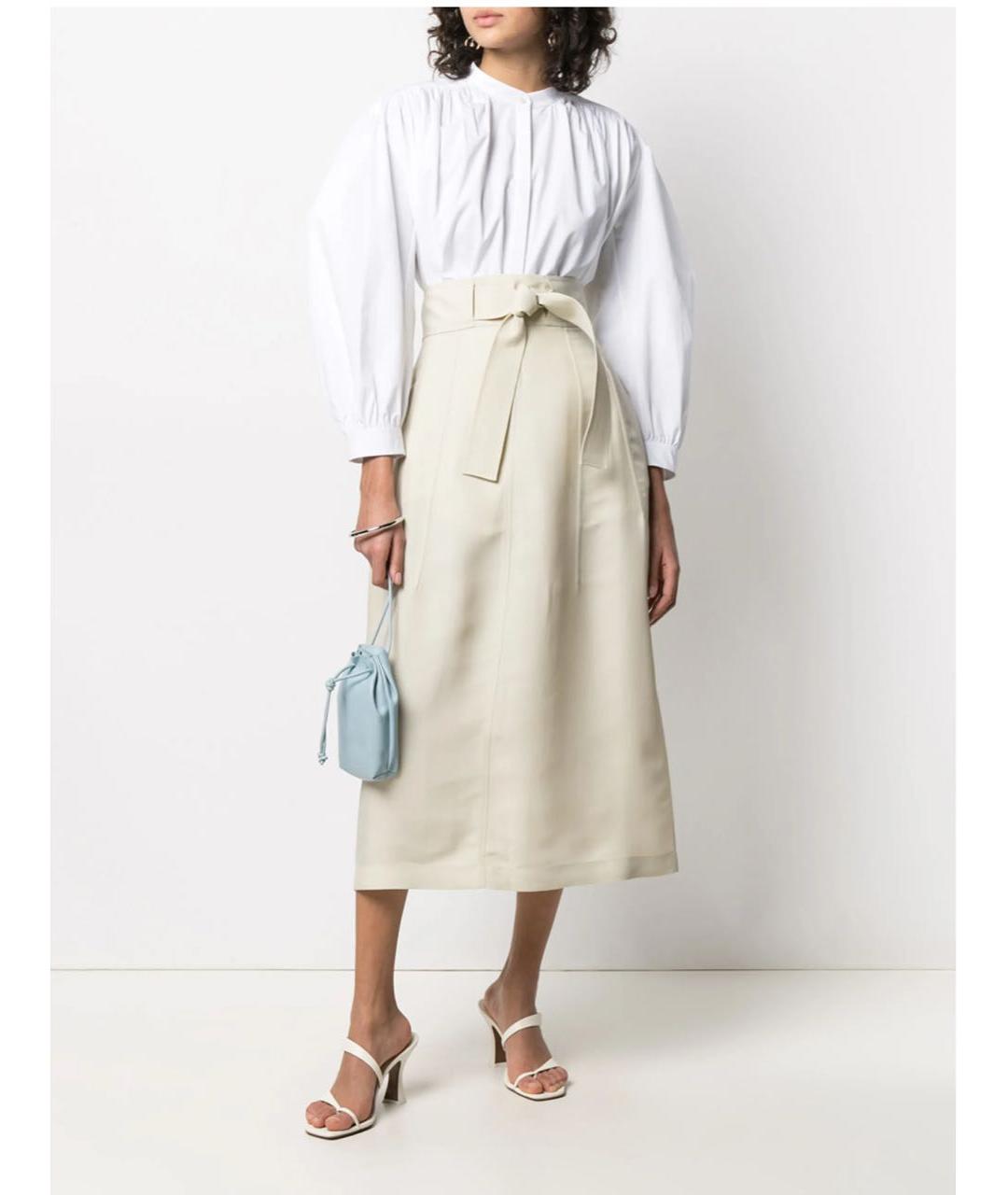 JIL SANDER Голубая кожаная сумка с короткими ручками, фото 5