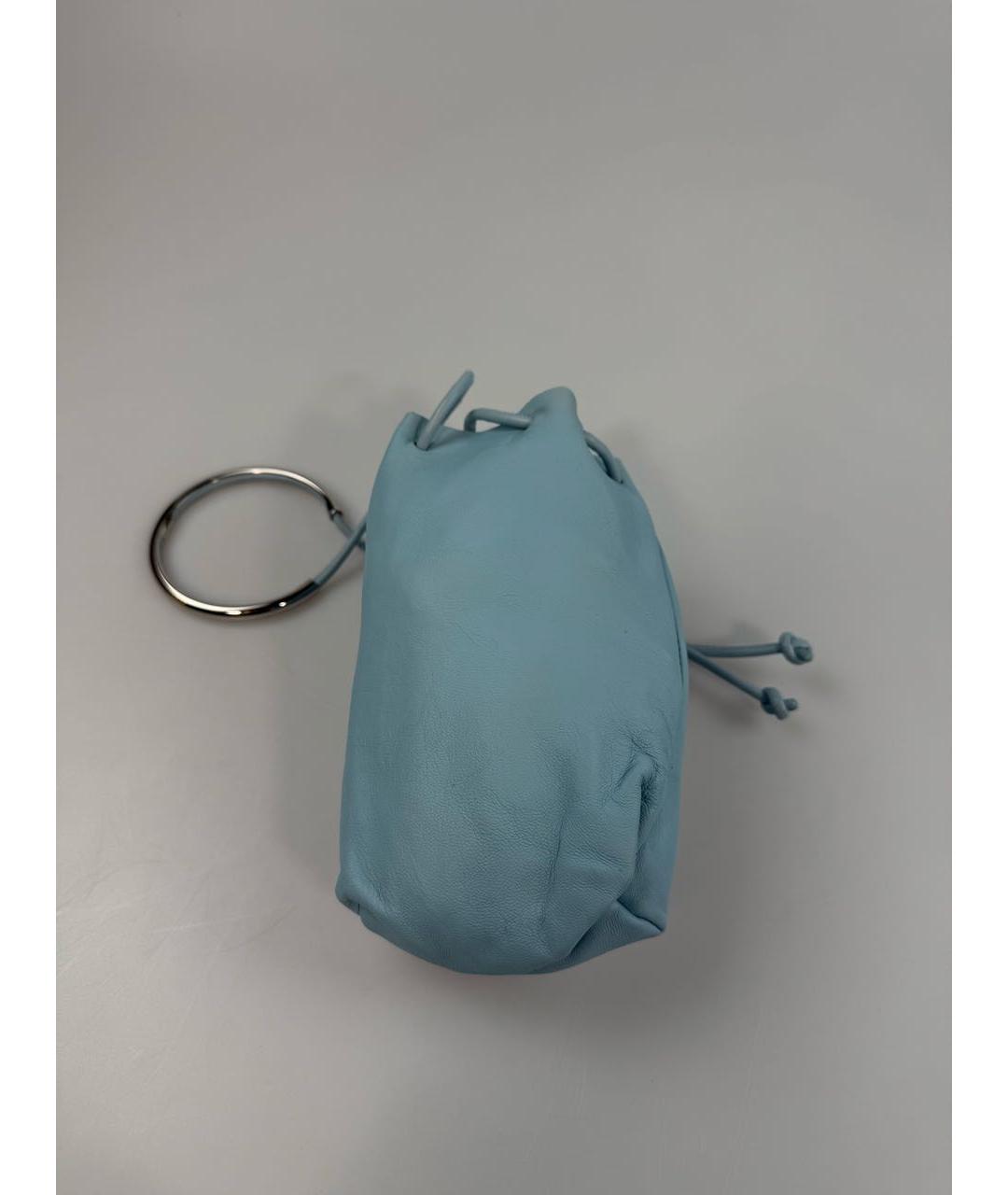 JIL SANDER Голубая кожаная сумка с короткими ручками, фото 3