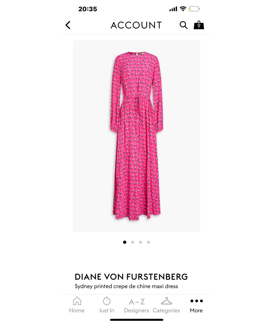 DIANE VON FURSTENBERG Розовое креповое повседневное платье, фото 2