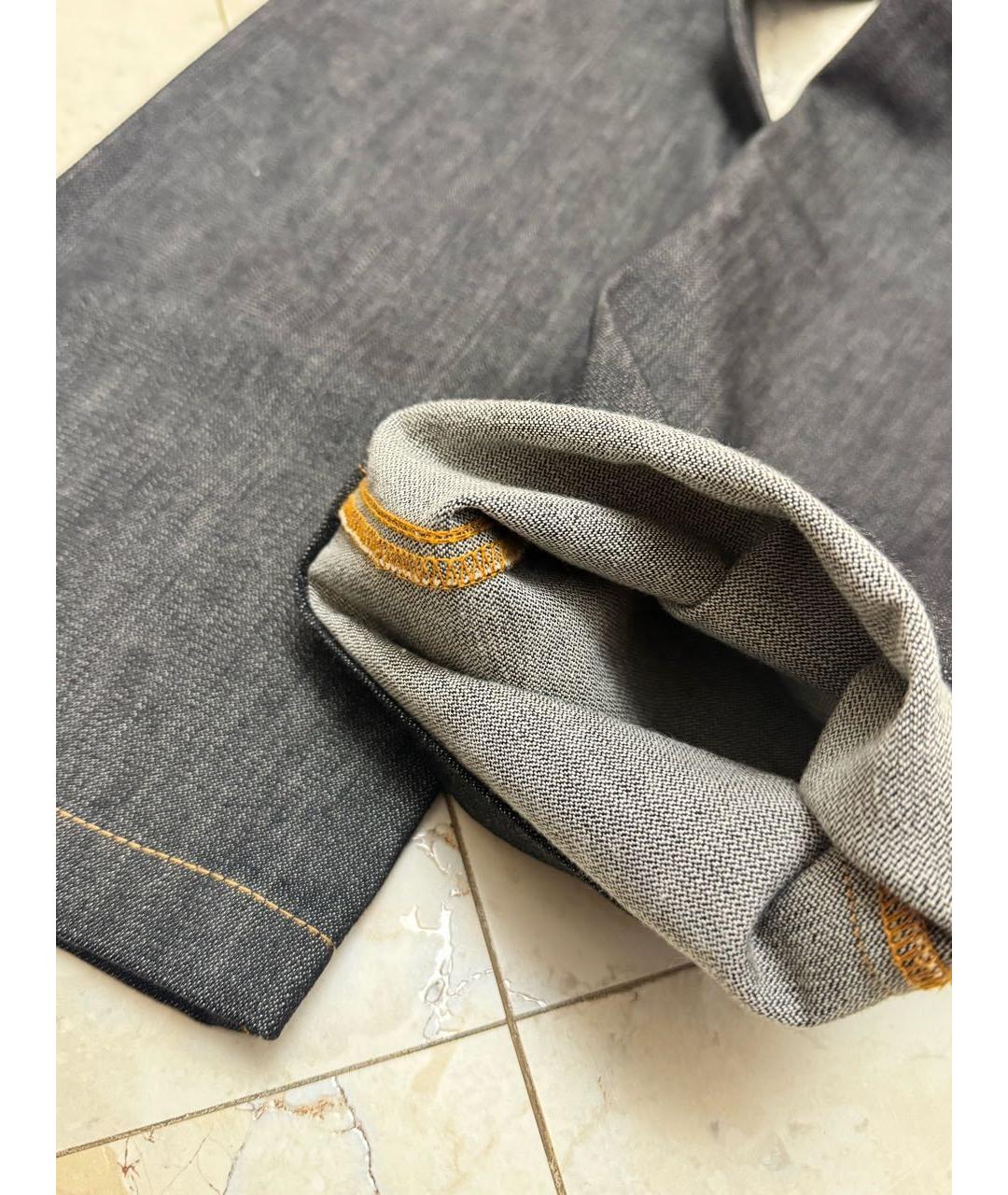 DOLCE&GABBANA Черные хлопковые прямые джинсы, фото 8