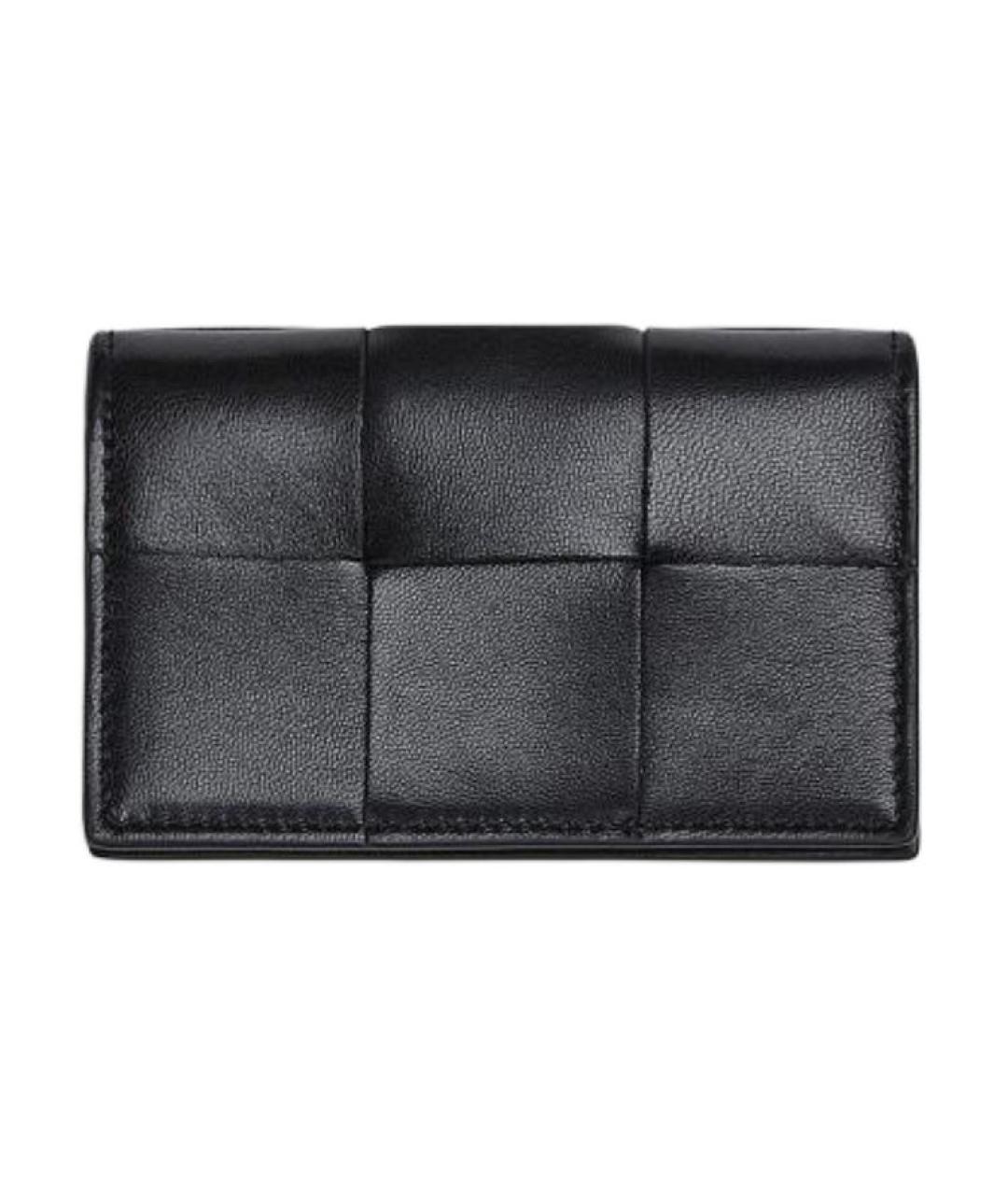 BOTTEGA VENETA Черный кожаный кардхолдер, фото 3