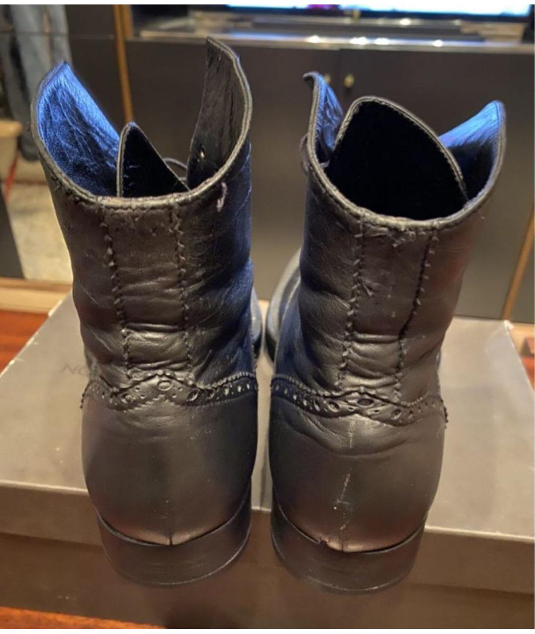 CHRISTIAN DIOR Черные кожаные полусапоги, фото 4