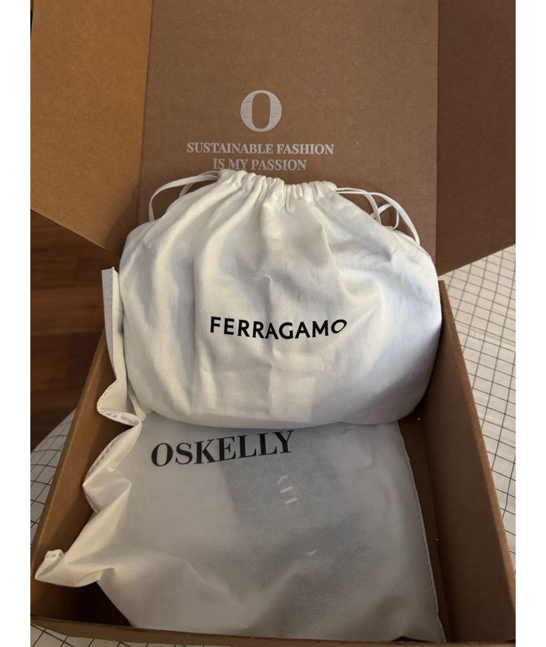 FERRAGAMO Черная кожаная сумка через плечо, фото 8