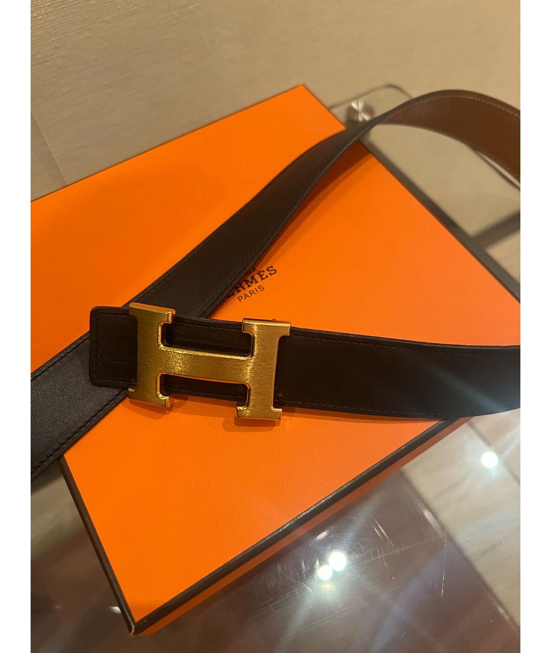 HERMES Коричневый кожаный ремень, фото 4