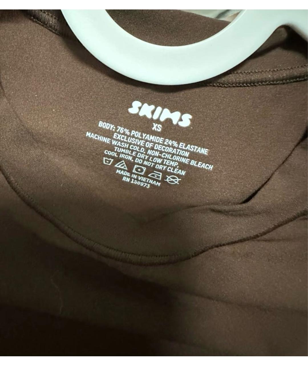 SKIMS Коричневая футболка, фото 5