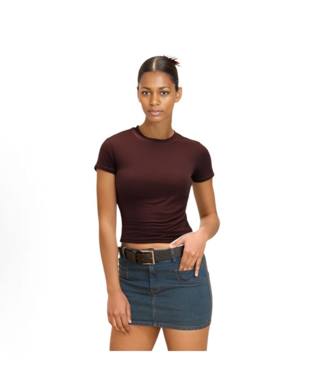 SKIMS Коричневая футболка, фото 2