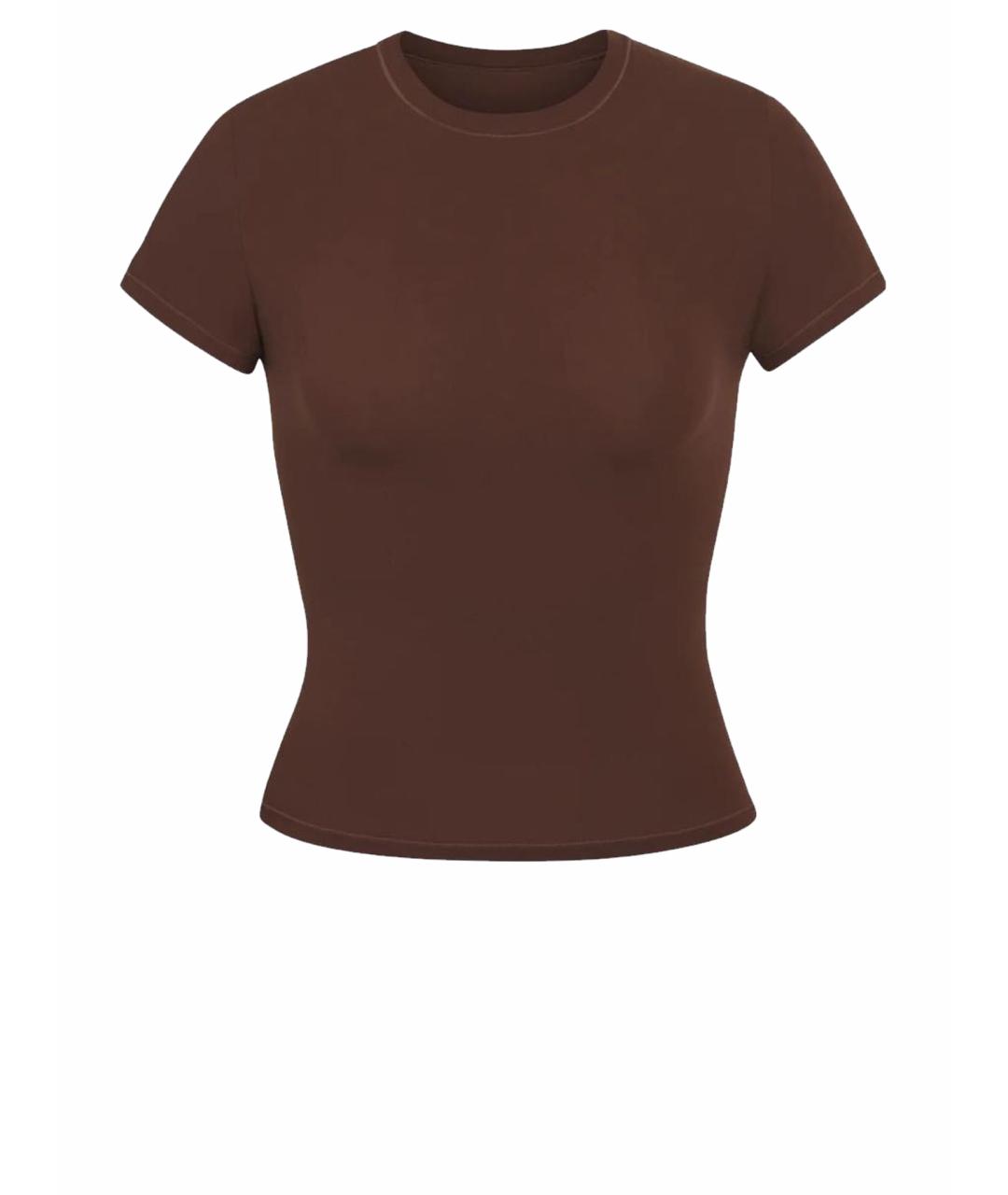 SKIMS Коричневая футболка, фото 1