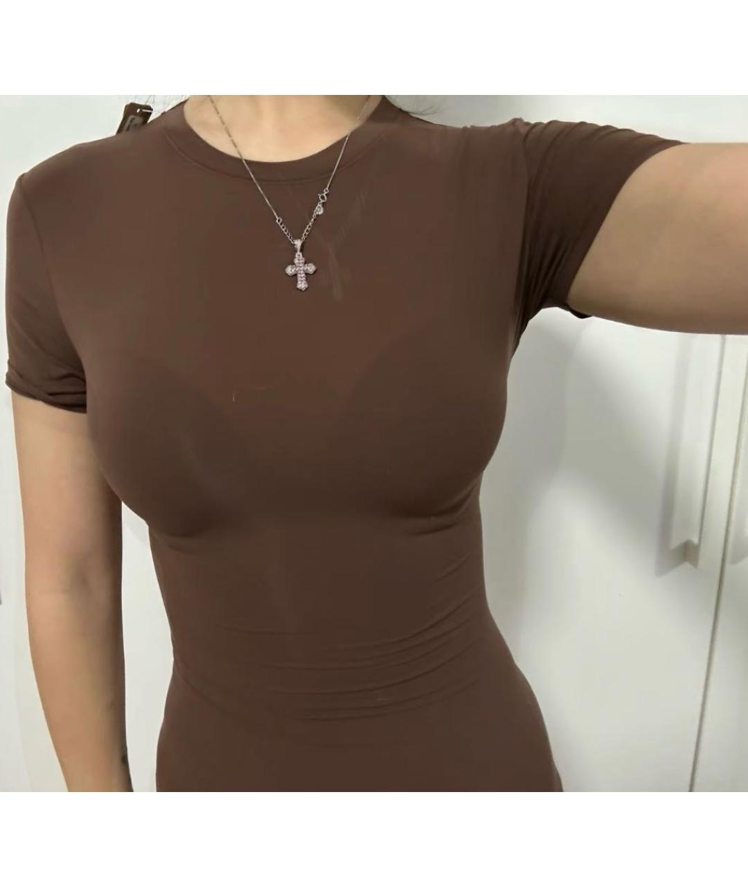 SKIMS Коричневая футболка, фото 3