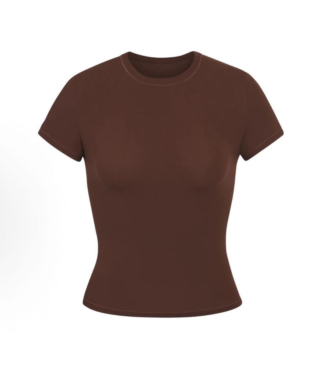 SKIMS Коричневая футболка, фото 6