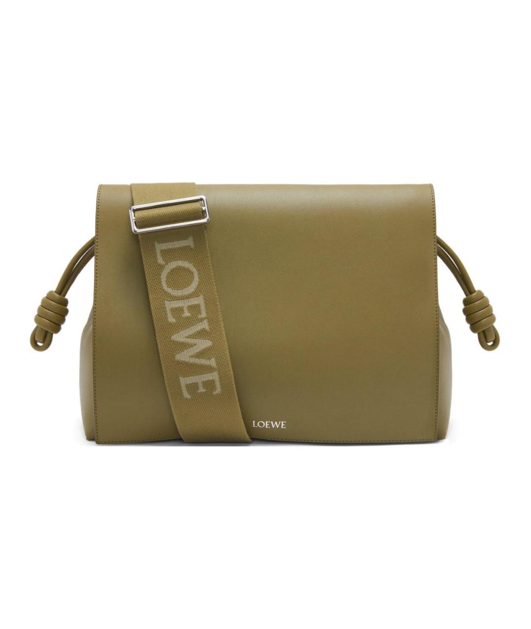 LOEWE Зеленая кожаная сумка через плечо, фото 2