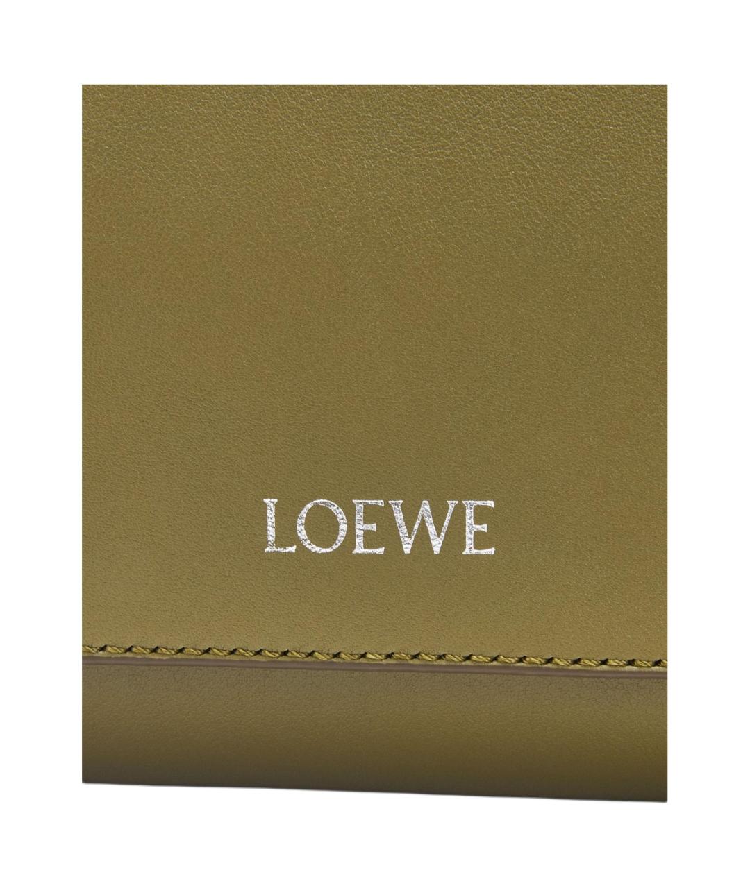 LOEWE Зеленая кожаная сумка через плечо, фото 7