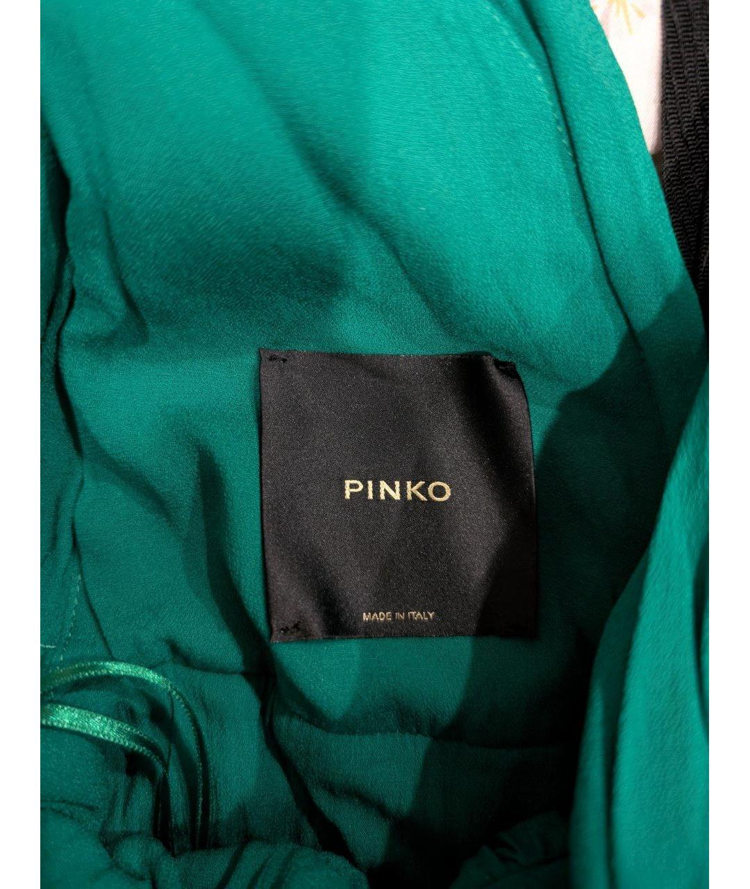 PINKO Зеленые вискозное вечернее платье, фото 7