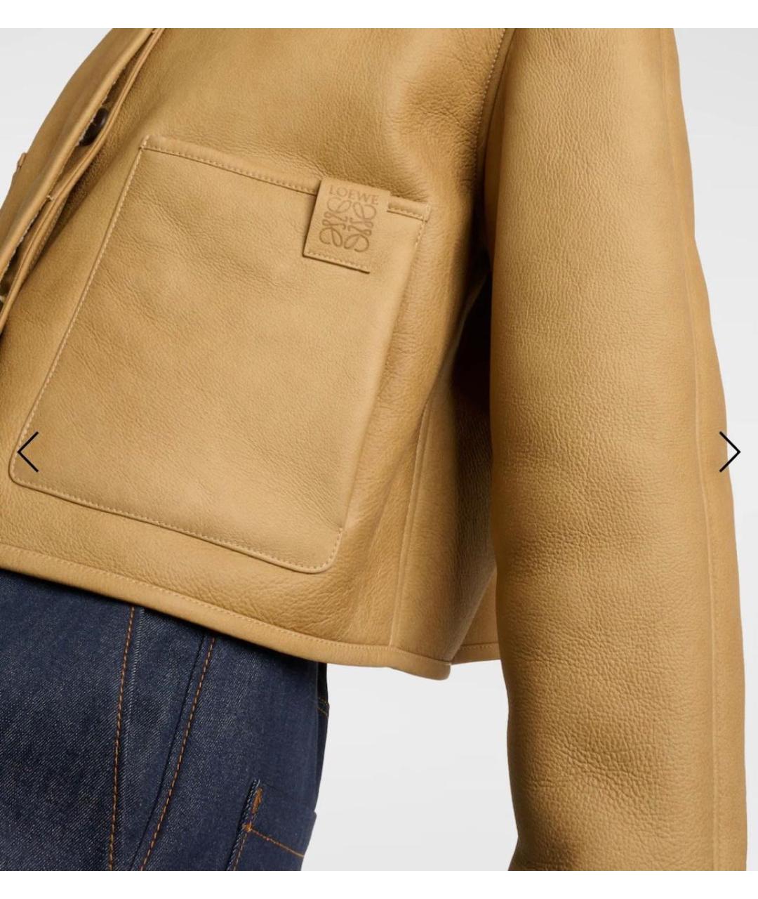 LOEWE Золотая кожаная куртка, фото 2