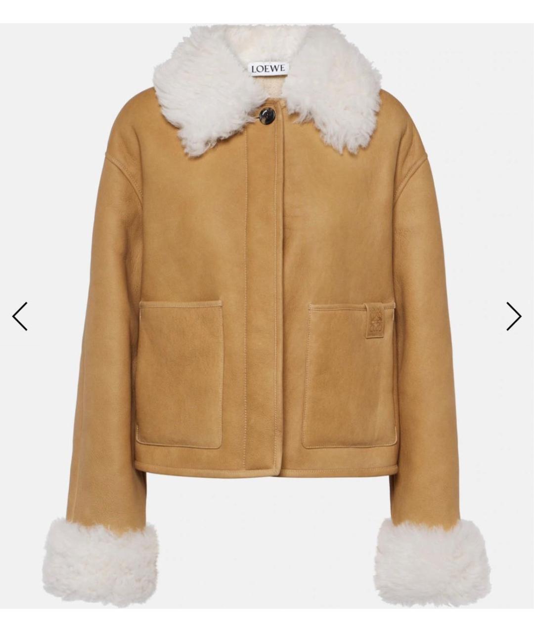 LOEWE Золотая кожаная куртка, фото 4