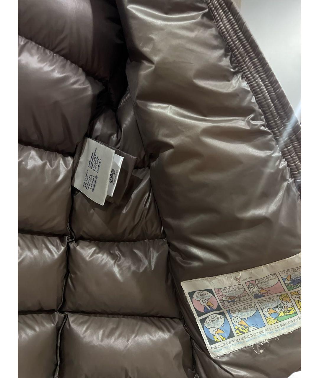 MONCLER Антрацитовый полиамидовый пуховик, фото 4