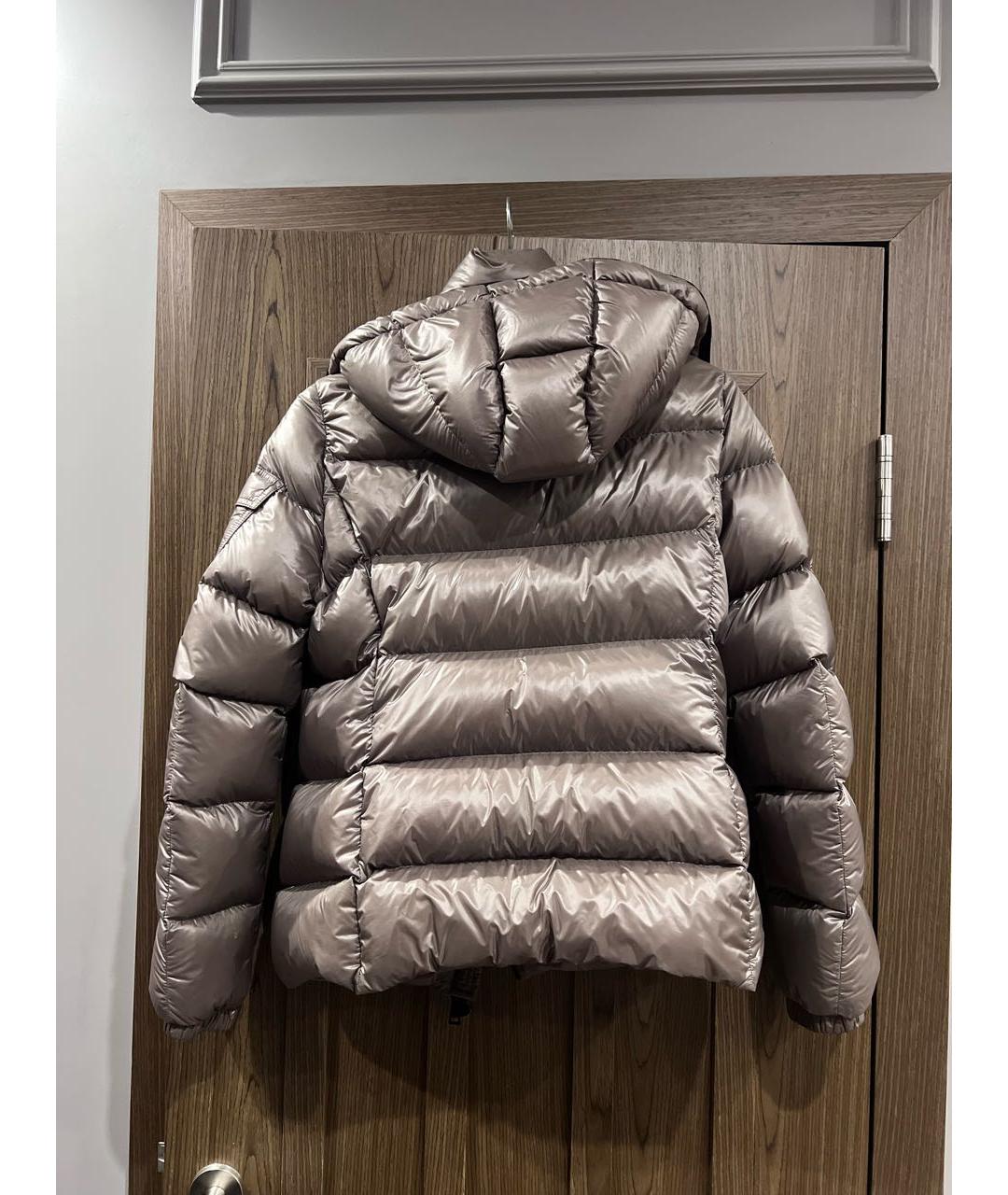MONCLER Антрацитовый полиамидовый пуховик, фото 2